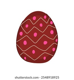 decadent chocolate egg cartoon. dessert cocoa, milk dark, truffle surprise decadent chocolate egg sign. isolated symbol vector illustration