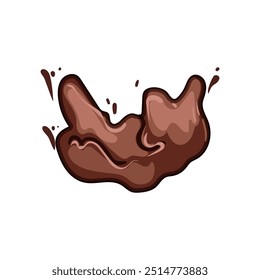 decadent chocolate splash cartoon. confection melt, drizzle ganache, truffle fondue decadent chocolate splash sign. isolated symbol vector illustration