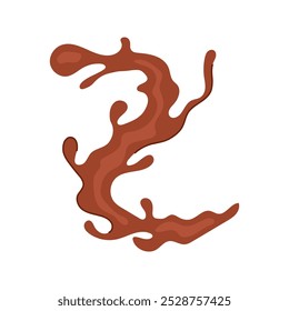 decadent chocolate splash cartoon. confection melt, drizzle ganache, truffle fondue decadent chocolate splash sign. isolated symbol vector illustration