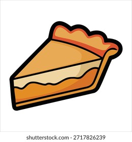 Decadente delicioso bolo fatia isolada ilustração vetor no fundo branco