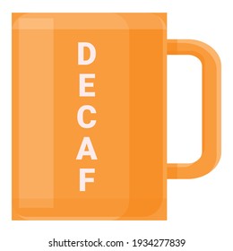 Icono de la taza de dibujo. Caricatura del icono del vector de mug decaf para el diseño web aislado en fondo blanco