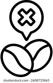 Decaffeinated Icon Outline Vector Illustration