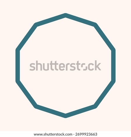 Decagon smart trendy vector beautiful amazing design useful Illustration colorful background.eps