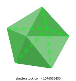 Decahedron Isometric Shape Stock Vector (Royalty Free) 1096085450