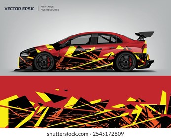 decal abstract grunge and line  design for sport car wrap livery  car sticker branding