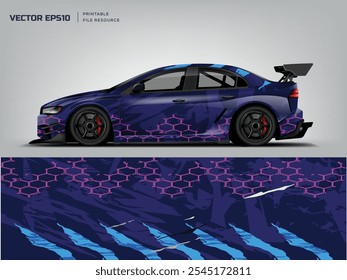 decal abstract grunge and line  design for sport car wrap livery  car sticker branding