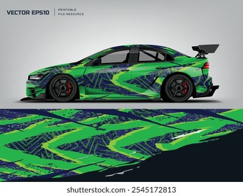 decal abstract grunge and line  design for sport car wrap livery  car sticker branding