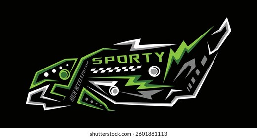 Decal abstract racing sticker wrap illustration vector