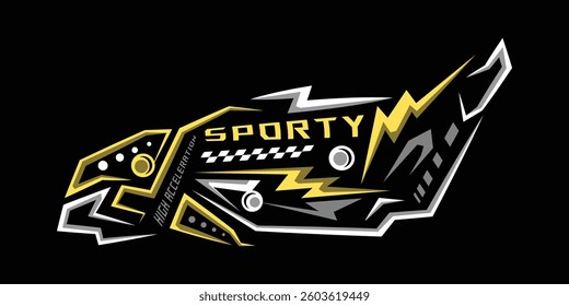 Decal abstract racing sticker wrap illustration sport