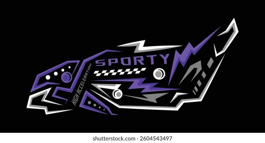 Decal abstract racing sticker wrap illustration design