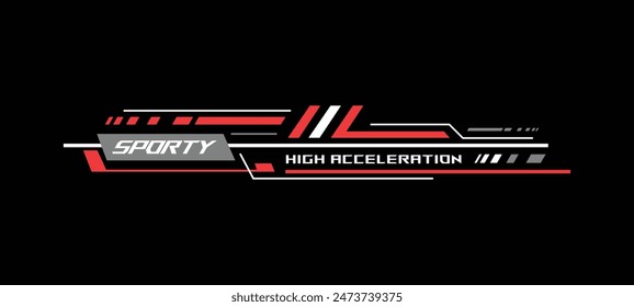 Decal auto racing stripes sticker design vector