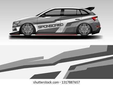 Decal company wrap vector car design. Livery for vehicle backgrounds . eps 10