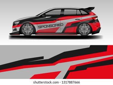 Decal company wrap vector car design. Livery for vehicle backgrounds . eps 10