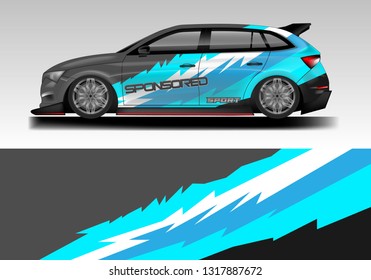 Decal company wrap vector car design. Livery for vehicle backgrounds . eps 10