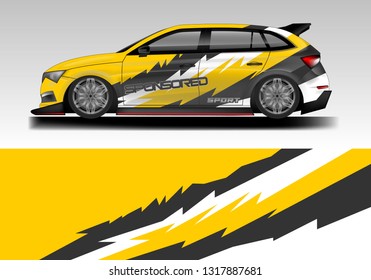 Decal company wrap vector car design. Livery for vehicle backgrounds . eps 10