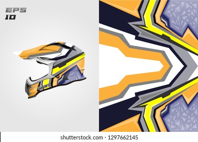 Decal helmet design vector