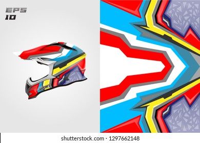 Decal helmet design vector