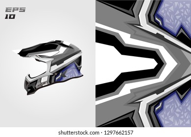 Decal helmet design vector