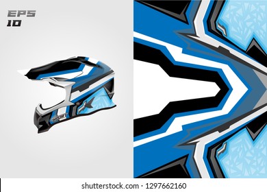 Decal helmet design vector