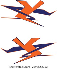 Decal illustrated with the letters Z, U, Z, R, O. Decal on both sides of racing cars, sports cars, and canoes