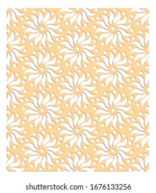 Decal. Laser cutting panel. Veneer vector. Plywood lasercut floral design. Hexagonal seamless pattern for printing, engraving, paper cut, silhouette stamps. Stencil lattice ornaments. 