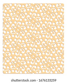 Decal. Panel de corte láser. Vector veneer. Diseño floral de leña. Patrón hexagonal sin fisuras para impresión, grabado, corte de papel, sellos de silueta. Ornamentos de entramado de esténcil. 