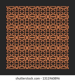 Decal pattern. Laser cutting interior panel. Woodcut vector trellis design. Plywood lasercut square tile. Square seamless pattern for printing, engraving, paper cut. Stencil lattice ornament.