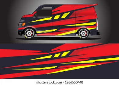 Decal racing for cars designs vector . Livery best for racing . Designs can be used in all types of cars