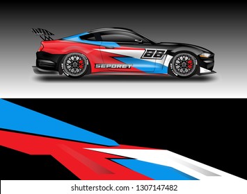 Decal simple racing car design vector  . For vehicles, racing, trucking, rallying, background kits.