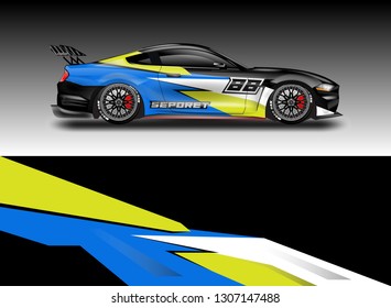 Decal simple racing car design vector  . For vehicles, racing, trucking, rallying, background kits.