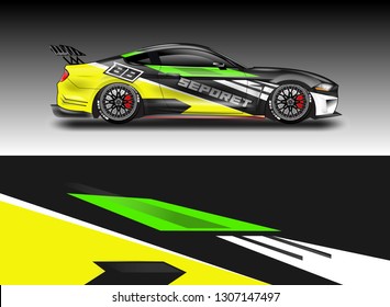 Decal simple racing car design vector  . For vehicles, racing, trucking, rallying, background kits.
