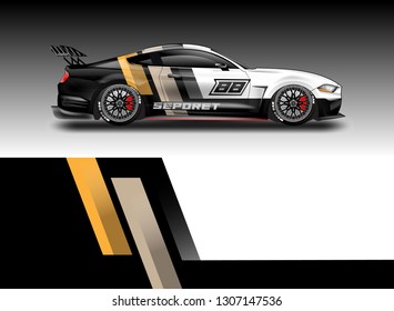 Decal simple racing car design vector  . For vehicles, racing, trucking, rallying, background kits.
