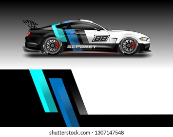 Decal simple racing car design vector  . For vehicles, racing, trucking, rallying, background kits.