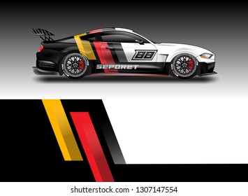 Decal simple racing car design vector  . For vehicles, racing, trucking, rallying, background kits.