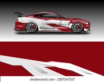 Decal simple racing car design vector  . For vehicles, racing, trucking, rallying, background kits.