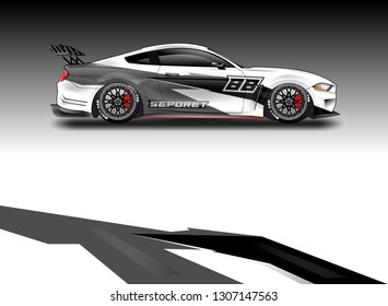 Decal simple racing car design vector  . For vehicles, racing, trucking, rallying, background kits.