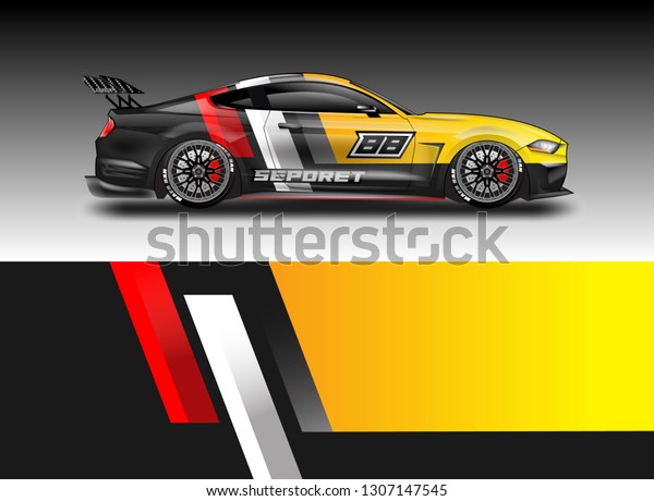 Decal Simple Racing Car Design Vector Stock Vector (Royalty Free ...