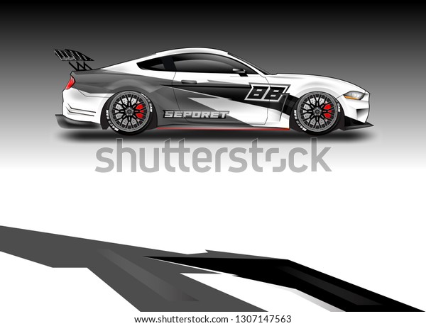 Decal simple racing car design\
vector  . For vehicles, racing, trucking, rallying, background\
kits.