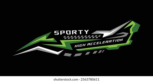 Decal sticker race sport wrap template design