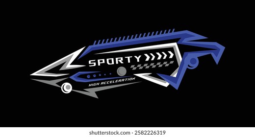 Decal sticker racing abstract creative template concept
