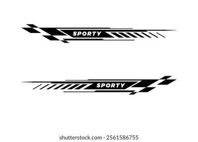 Decal stripes. Speed lines, Sports stripes, racing tuning strips and car sticker vector set. Vector illustration