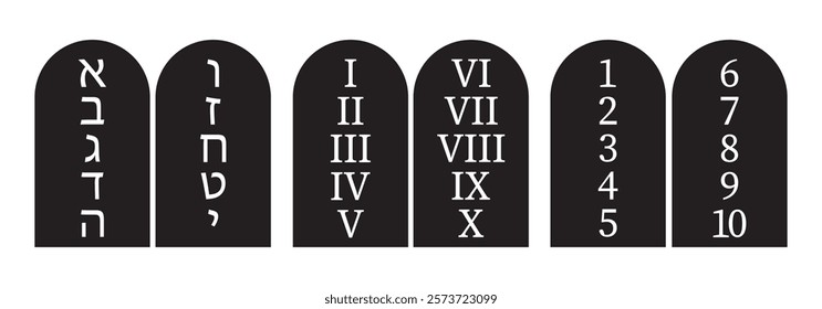 Decalogue. Bible. Old Testament. Religion. Christianity. Judaism. Spirituality. Vector. Illustration