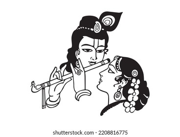 61 Radha Krishna Silhouette Images, Stock Photos & Vectors | Shutterstock