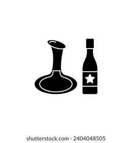 icono de línea de concepto decanter. Ilustración de elemento simple. diseño de símbolos de contorno de concepto decanter.