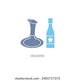 decanter concept line icon. Simple element illustration. decanter concept outline symbol design.
