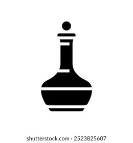 vetor de ícone de glifo do pacote de vidro do decanter. sinal de pacote de vidro do decanter. ilustração de símbolo isolado