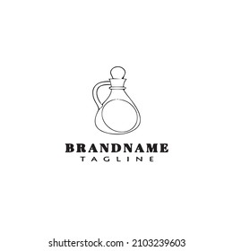 decanter logo cartoon icon design template black modern isolated vector illustration