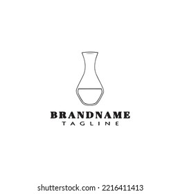 decanter logo icon design template black modern isolated vector illustration