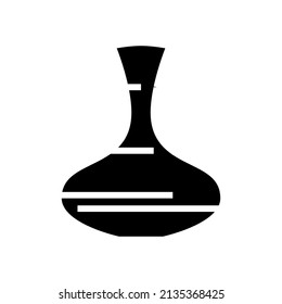 decanter for water glyph icon vector. decanter for water sign. isolated contour symbol black illustration