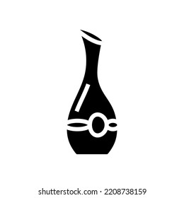 decanter wine glyph icon vector. decanter wine sign. isolated symbol illustration